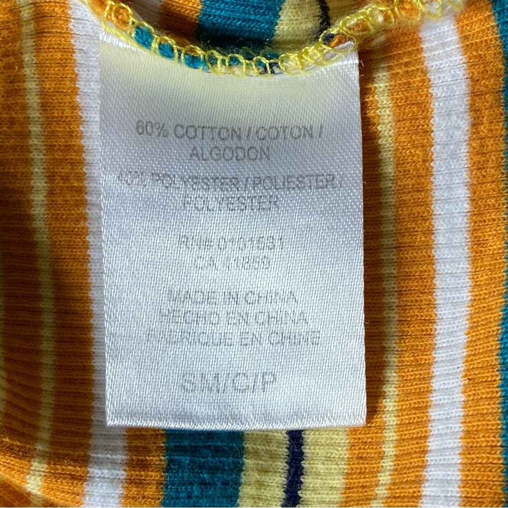 Care Bears Size Small 6 7 Funshine Bear Orange Green Tank Top Stripes Girls EUC - Picture 16 of 16
